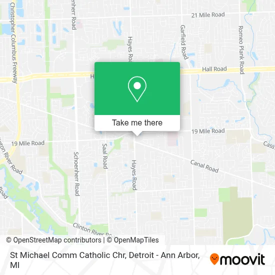 St Michael Comm Catholic Chr map