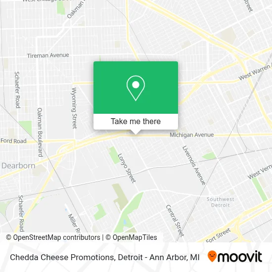 Chedda Cheese Promotions map