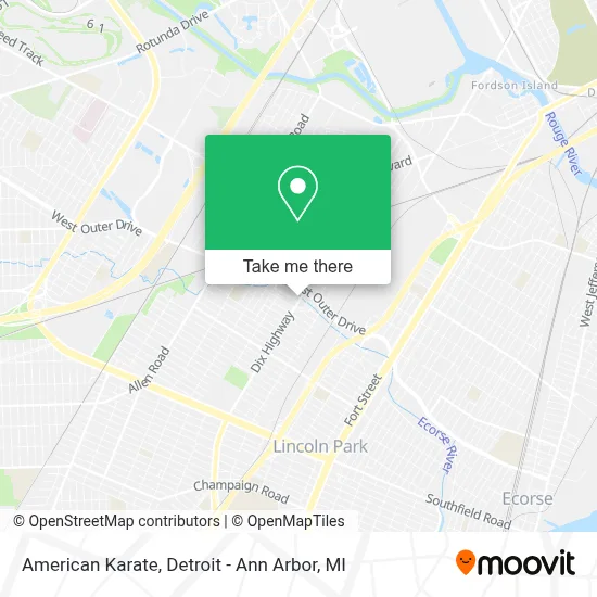 American Karate map