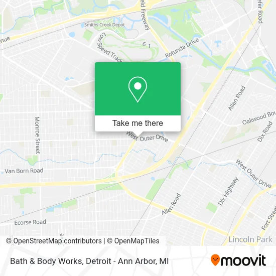 Bath & Body Works map