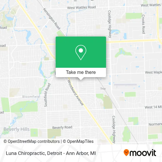 Luna Chiropractic map
