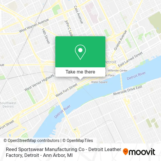 Reed Sportswear Manufacturing Co - Detroit Leather Factory map