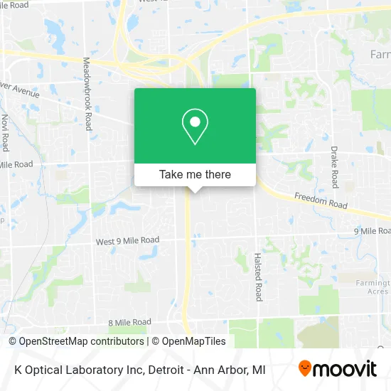 K Optical Laboratory Inc map