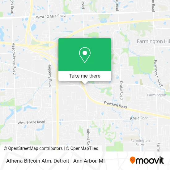 Athena Bitcoin Atm map