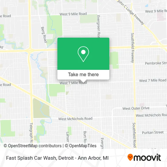 Fast Splash Car Wash map
