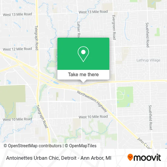 Antoinettes Urban Chic map