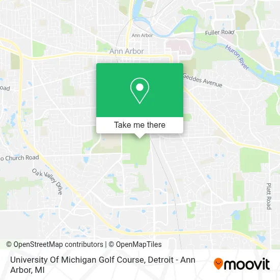 University Of Michigan Golf Course map