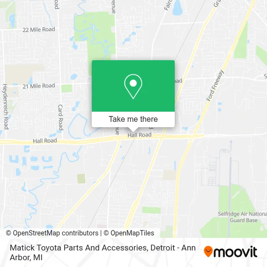 Matick Toyota Parts And Accessories map