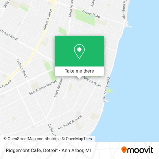 Ridgemont Cafe map