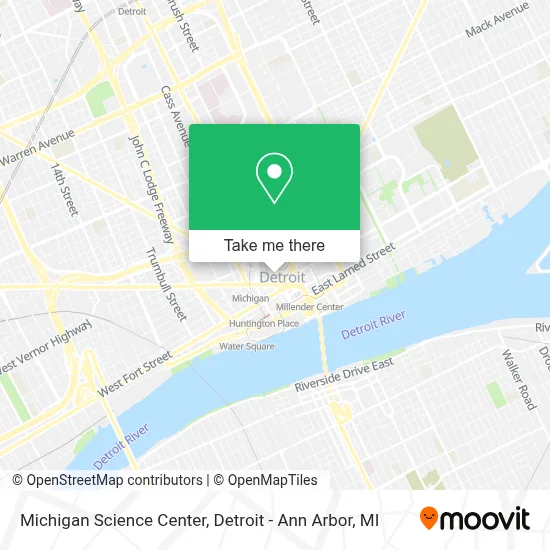 Michigan Science Center map