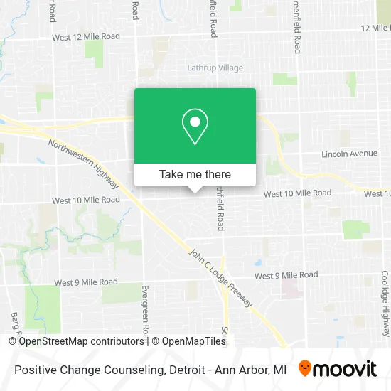 Positive Change Counseling map