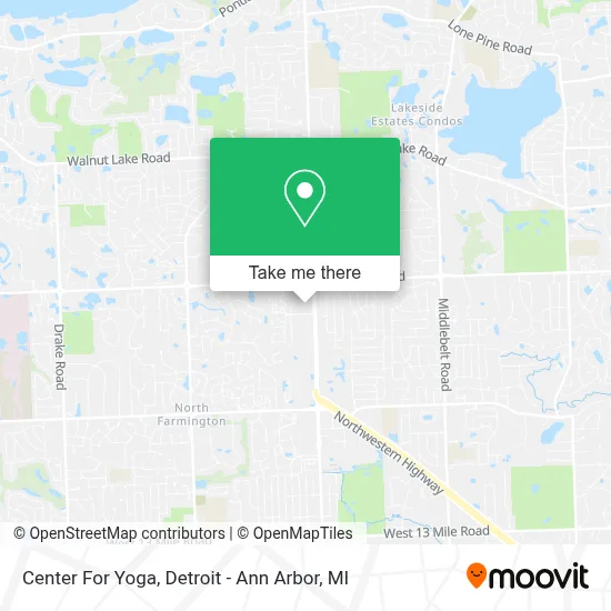 Center For Yoga map