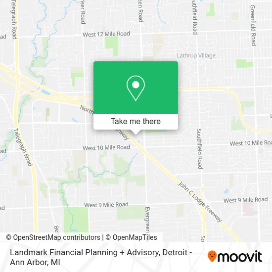 Landmark Financial Planning + Advisory map