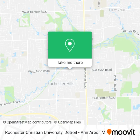 Rochester Christian University map