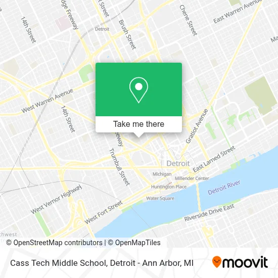 Cass Tech Middle School map