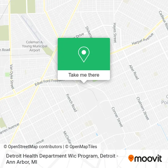 Detroit Health Department Wic Program map