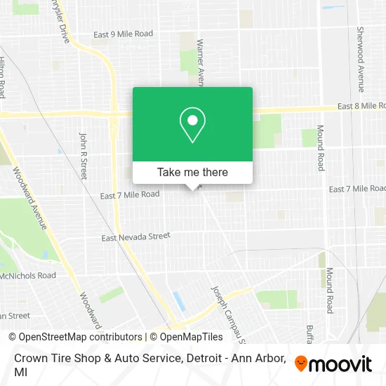Crown Tire Shop & Auto Service map