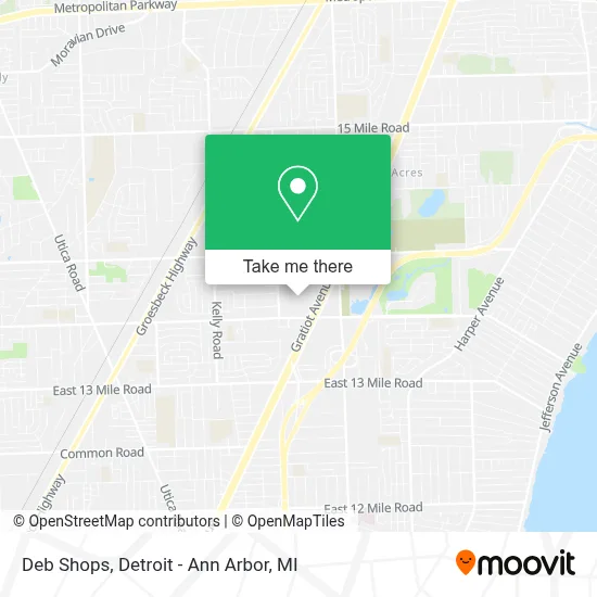 Deb Shops map