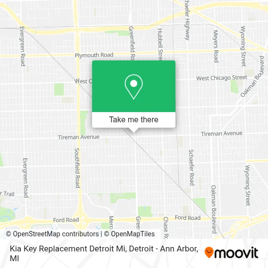 Kia Key Replacement Detroit Mi map