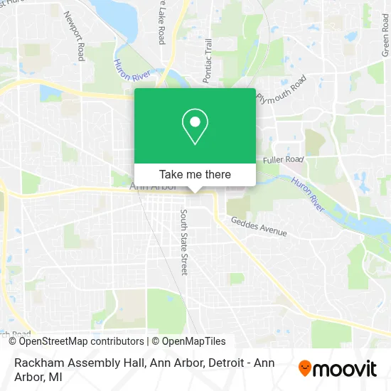 Rackham Assembly Hall, Ann Arbor map