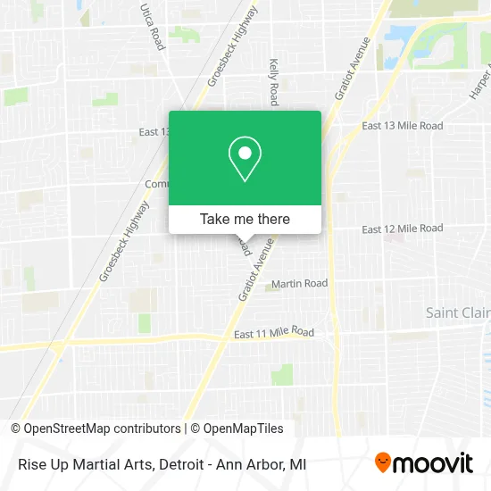 Rise Up Martial Arts map