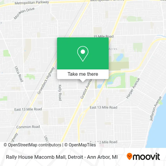 Rally House Macomb Mall map