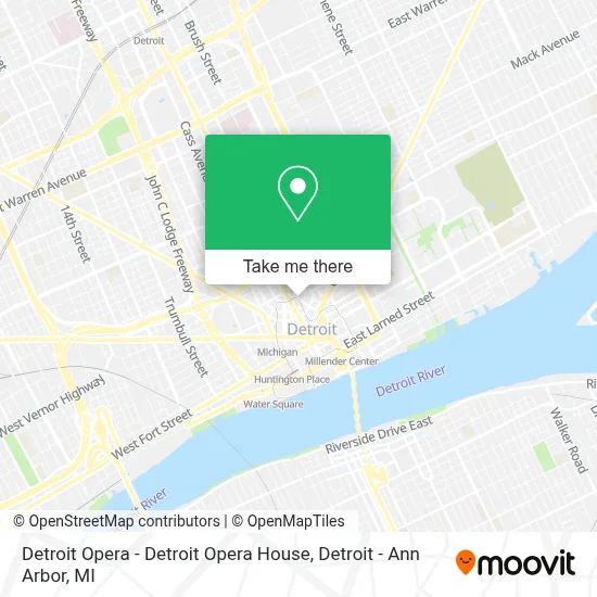 Detroit Opera - Detroit Opera House map