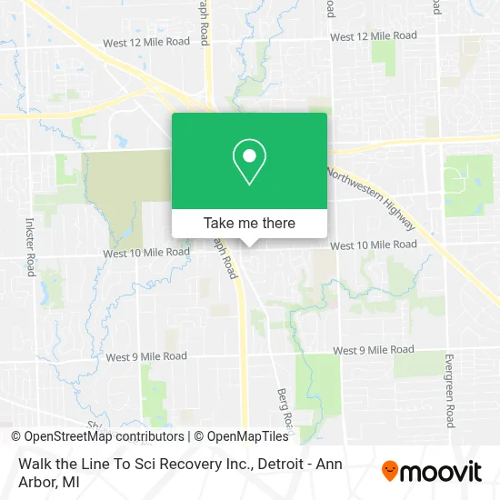 Walk the Line To Sci Recovery Inc. map
