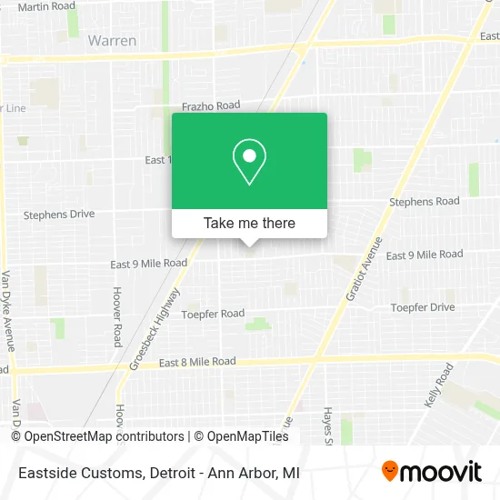 Eastside Customs map