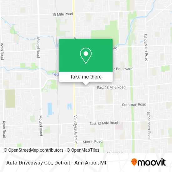 Auto Driveaway Co. map