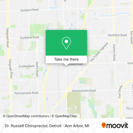 Dr. Russell Chiropractor map