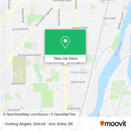 Visiting Angels map