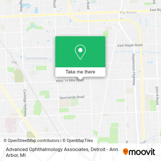 Advanced Ophthalmology Associates map