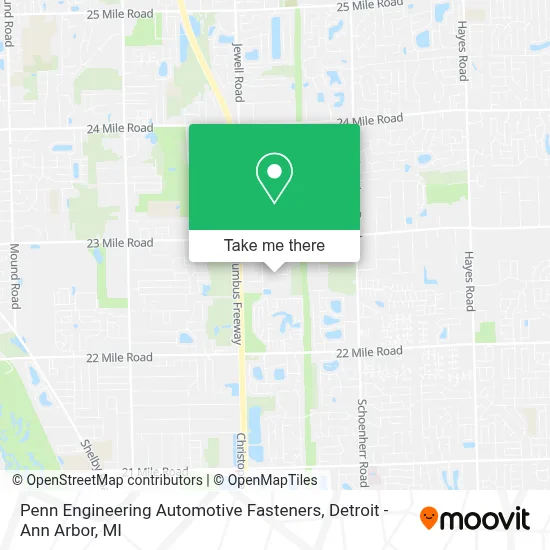 Penn Engineering Automotive Fasteners map
