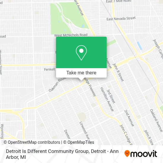 Detroit Is Different Community Group map