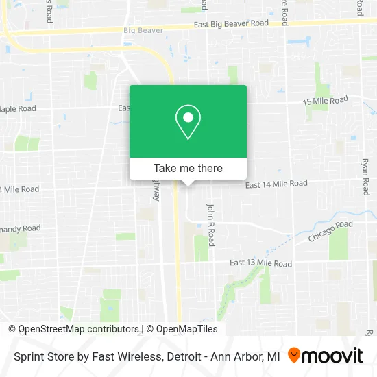 Sprint Store by Fast Wireless map