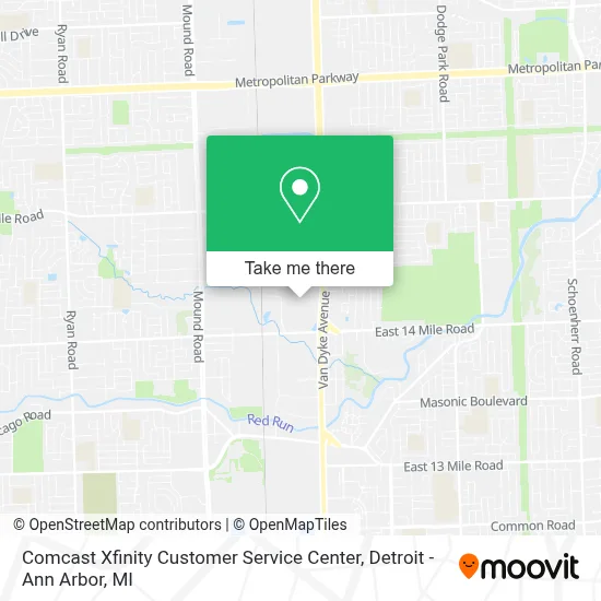 Comcast Xfinity Customer Service Center map