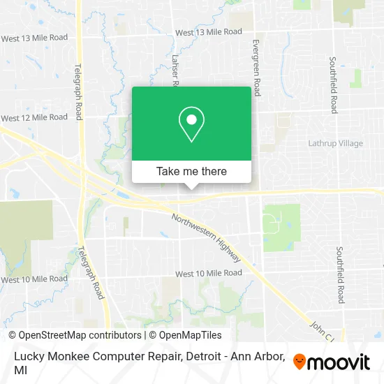 Lucky Monkee Computer Repair map