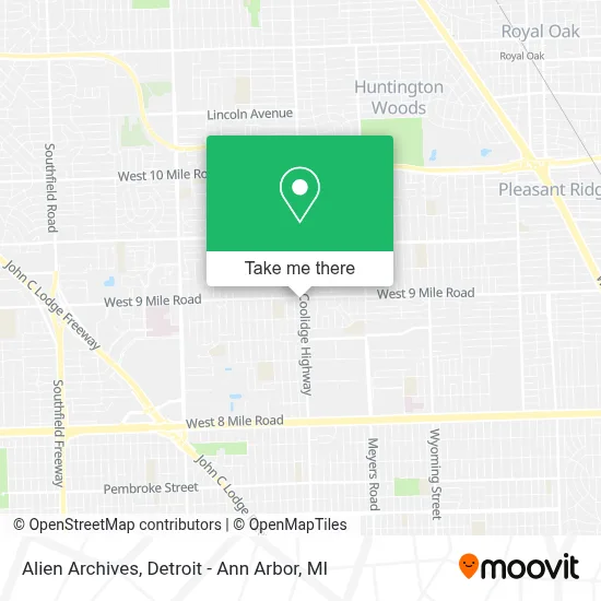 Alien Archives map