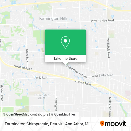 Farmington Chiropractic map