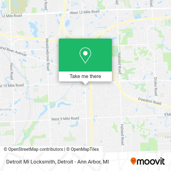 Detroit Mi Locksmith map