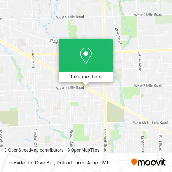 Fireside Inn Dive Bar map