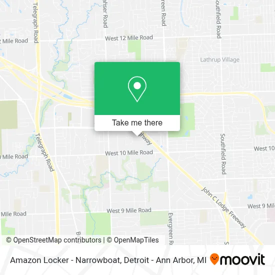 Amazon Locker - Narrowboat map