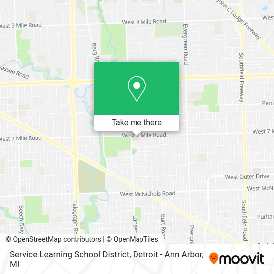 Service Learning School District map