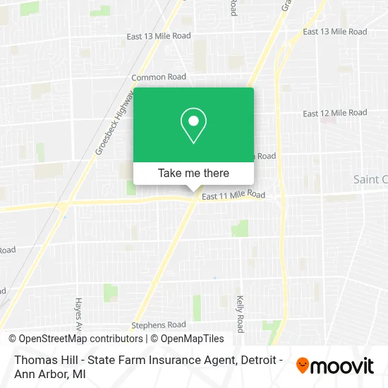 Thomas Hill - State Farm Insurance Agent map
