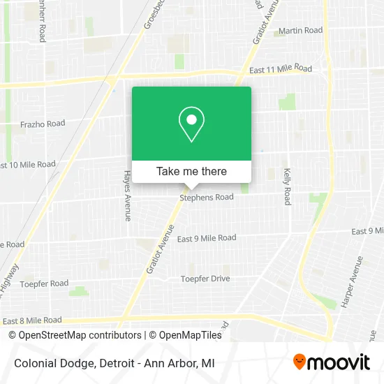 Colonial Dodge map