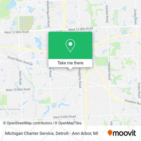 Michigan Charter Service map