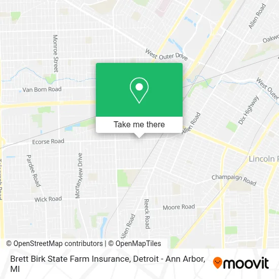 Brett Birk State Farm Insurance map