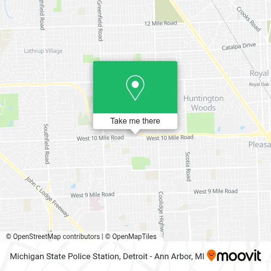 Michigan State Police Station map
