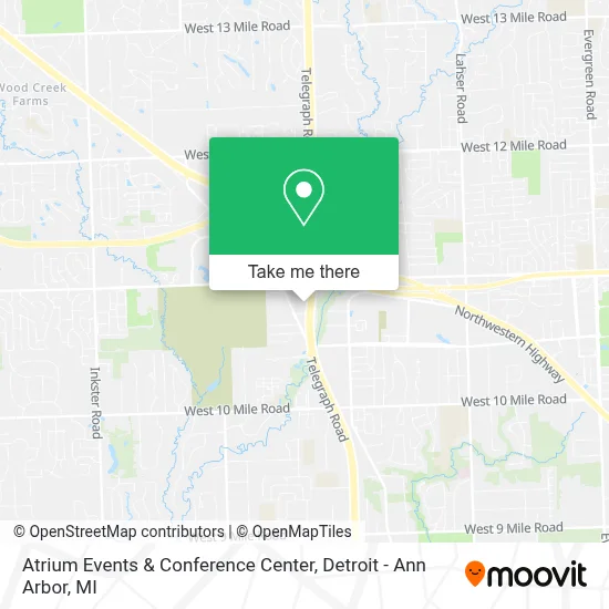 Atrium Events & Conference Center map